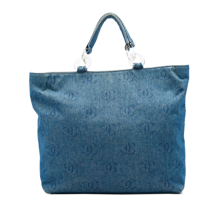 Chanel CC Cabas Jean Bleu – vue principale – GABY PARIS