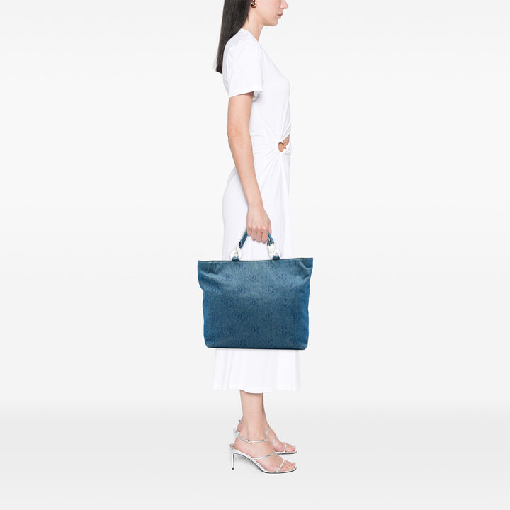 Chanel CC Cabas Jean Bleu – vue 5 – GABY PARIS