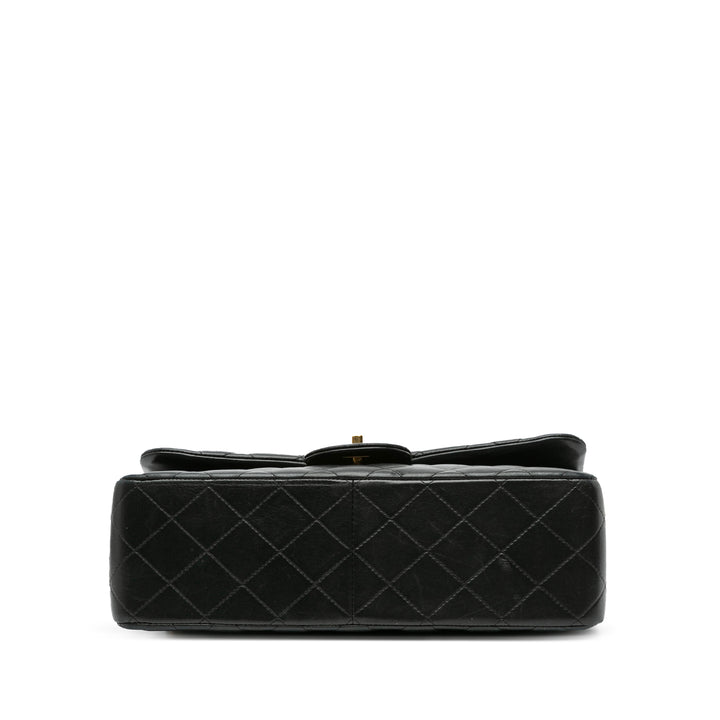 Jumbo Classic Lambskin Double Flap Black - Gaby Paris