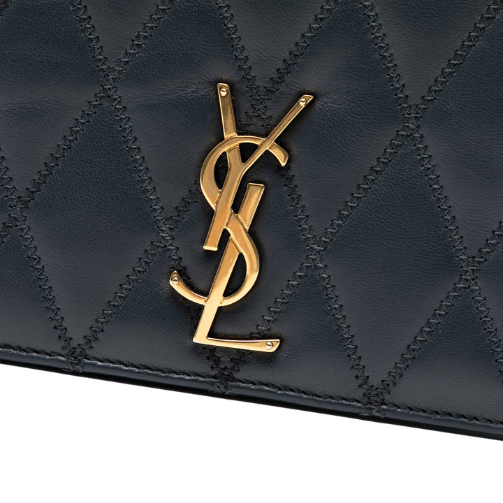 Saint Laurent Diamond Matelassé Cuir d’agneau Angie Sac à chaîne