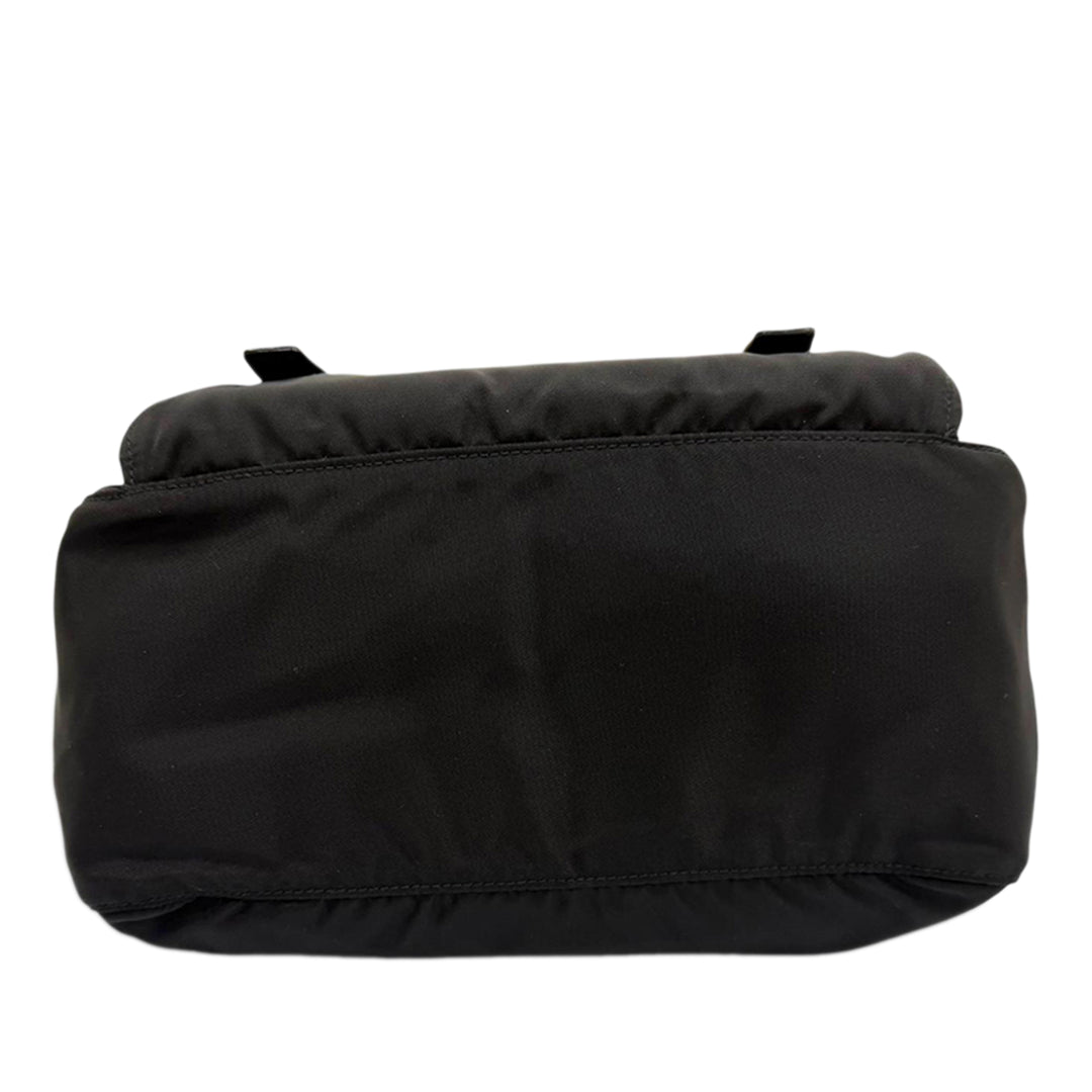 à finitions Zippé Double Buckle Sac Messenger Saffiano Noir