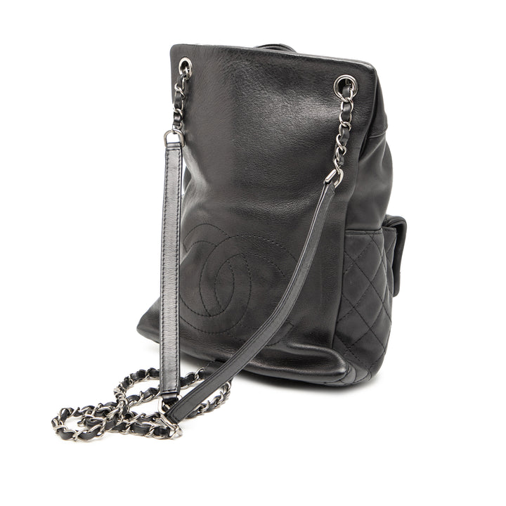 Chanel CC Cordon à rabat Sac à dos Petit Cuir de veau