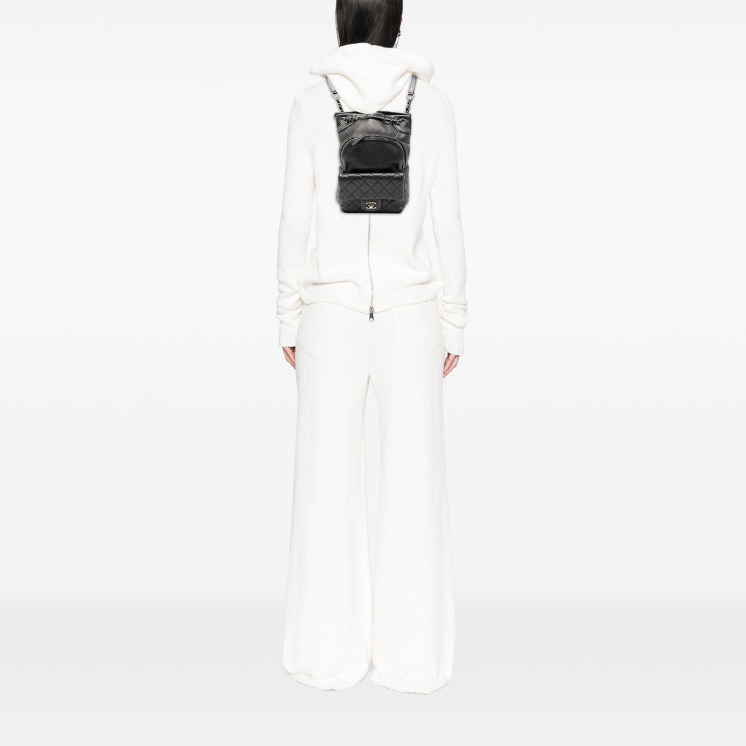 Chanel CC Cordon à rabat Sac à dos Petit Cuir de veau