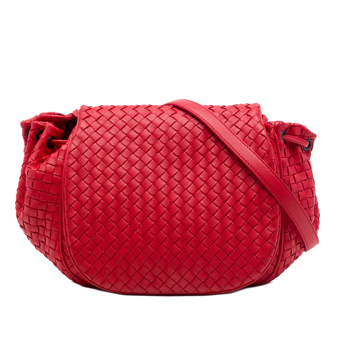 Bottega Veneta Intrecciato à rabat Sac nappa Rouge – vue principale – GABY PARIS