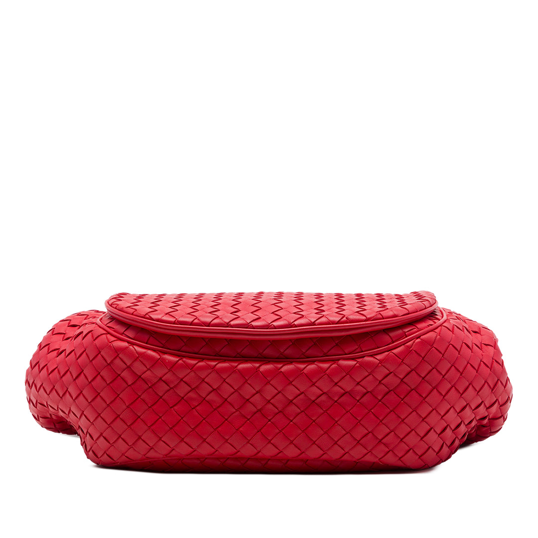 Bottega Veneta Intrecciato à rabat Sac nappa Rouge – vue 3 – GABY PARIS
