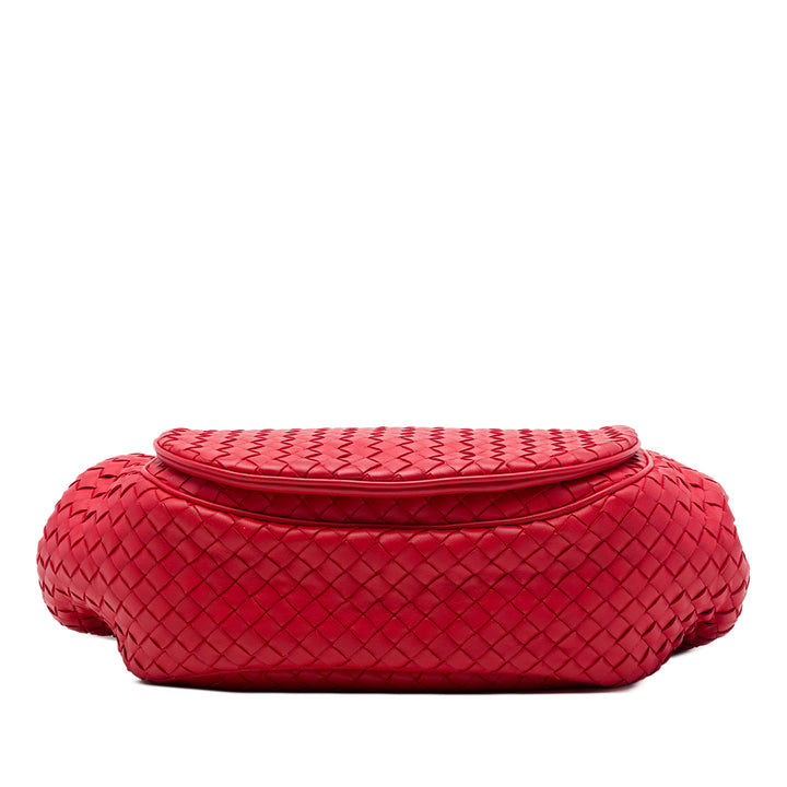Bottega Veneta Intrecciato à rabat Sac nappa Rouge – vue 3 – GABY PARIS