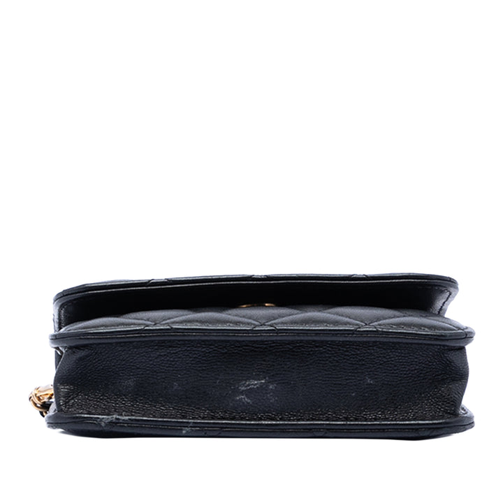 Chanel Mini Cuir d’agneau Perle Crush Pochette avec chaîne