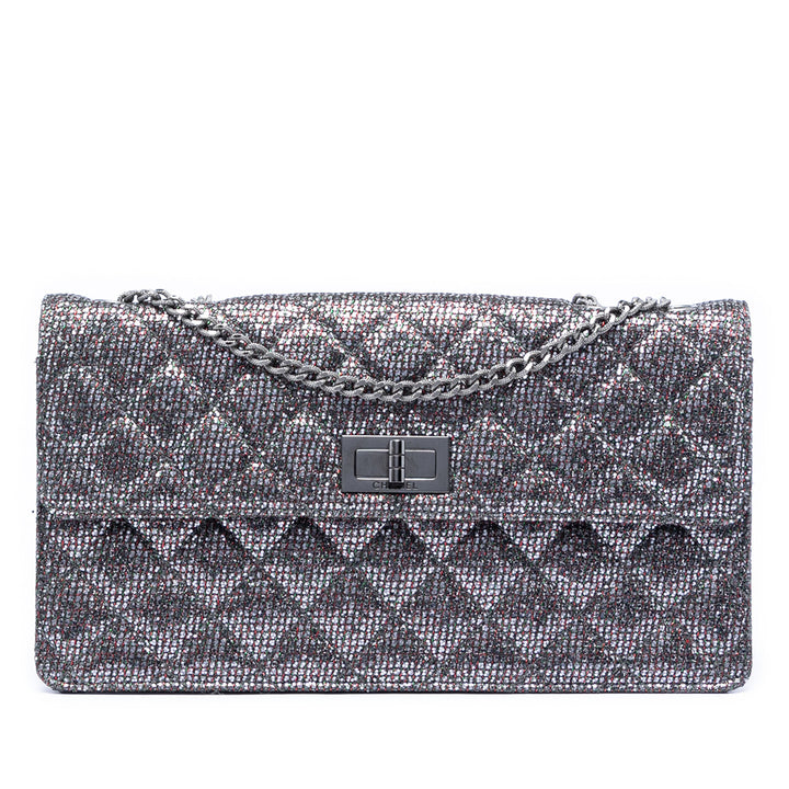 Chanel Matelassé Glitter Toile Reissue 2.55 à rabat