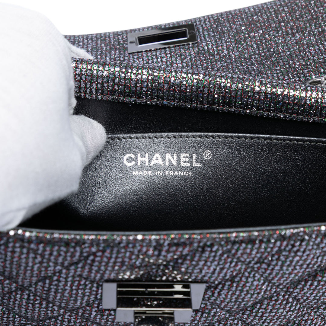 Chanel Matelassé Glitter Toile Reissue 2.55 à rabat