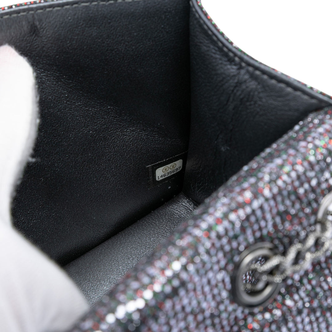 Chanel Matelassé Glitter Toile Reissue 2.55 à rabat
