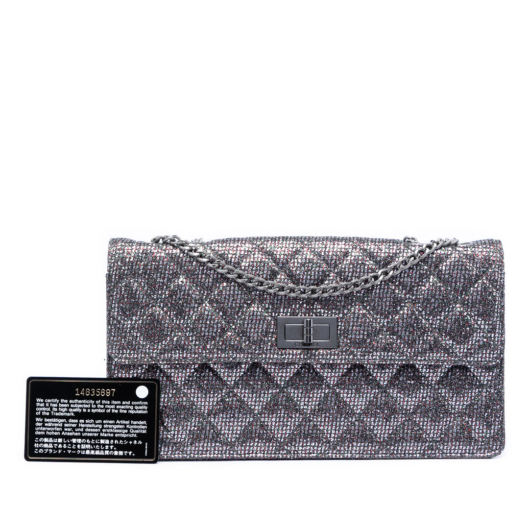 Chanel Matelassé Glitter Toile Reissue 2.55 à rabat