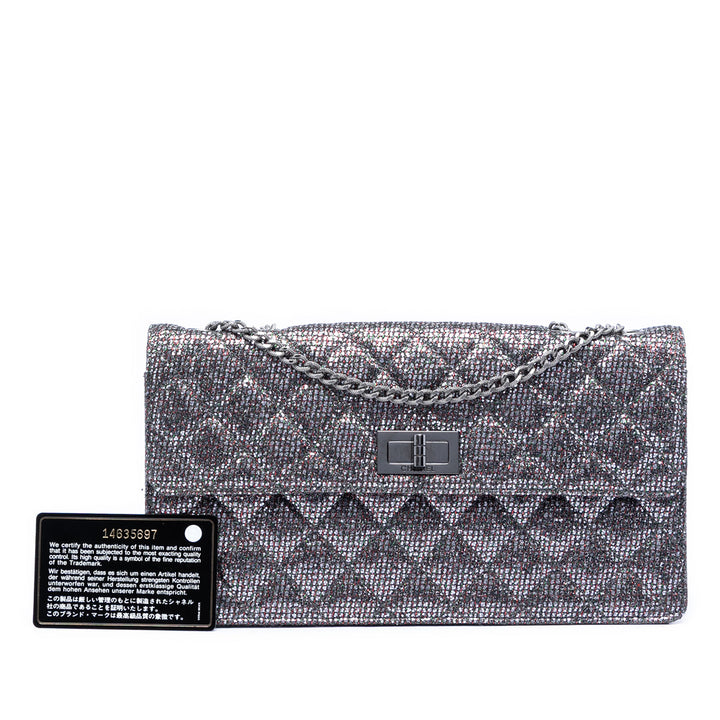 Chanel Matelassé Glitter Toile Reissue 2.55 à rabat