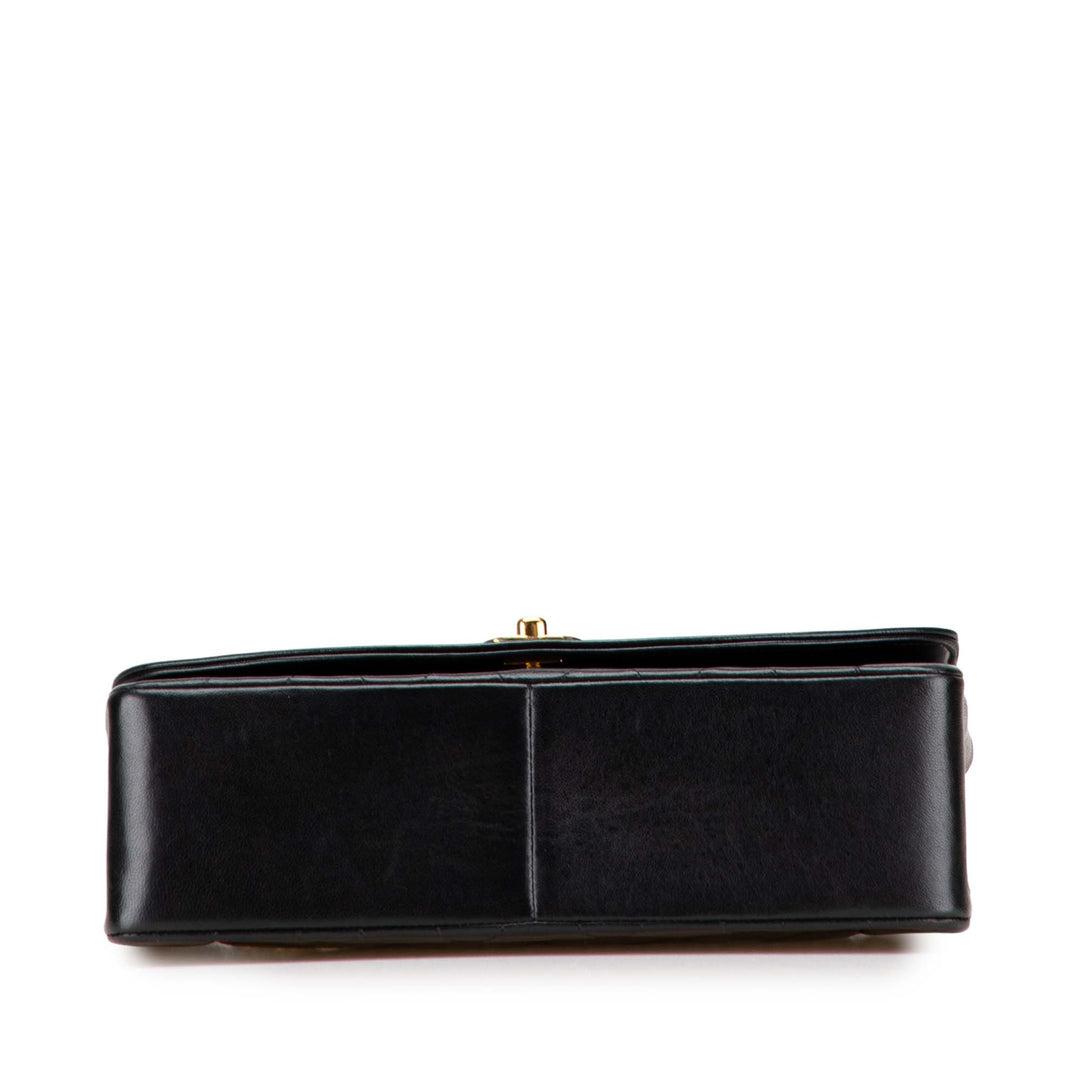 Medium Lambskin Diana Flap Black - Gaby Paris
