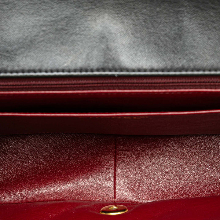 Medium Lambskin Diana Flap Black - Gaby Paris