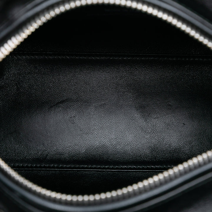 Dior Medium Smooth Cuir de veau Embroidered Beaded Floral Lady Dior Noir