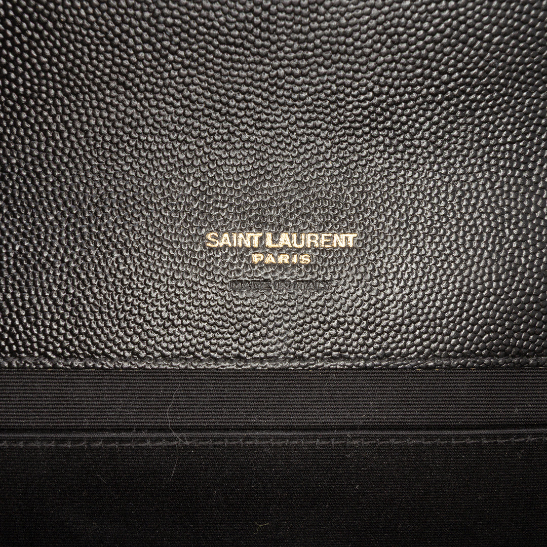 Saint Laurent Grain De Poudre Triquilt Monogram Envelope Pochette