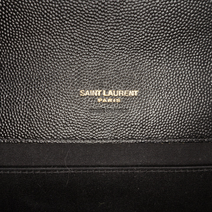 Saint Laurent Grain De Poudre Triquilt Monogram Envelope Pochette