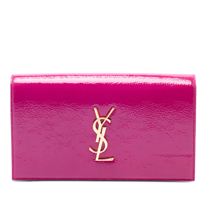 Saint Laurent Cuir verni Monogram Kate Pochette