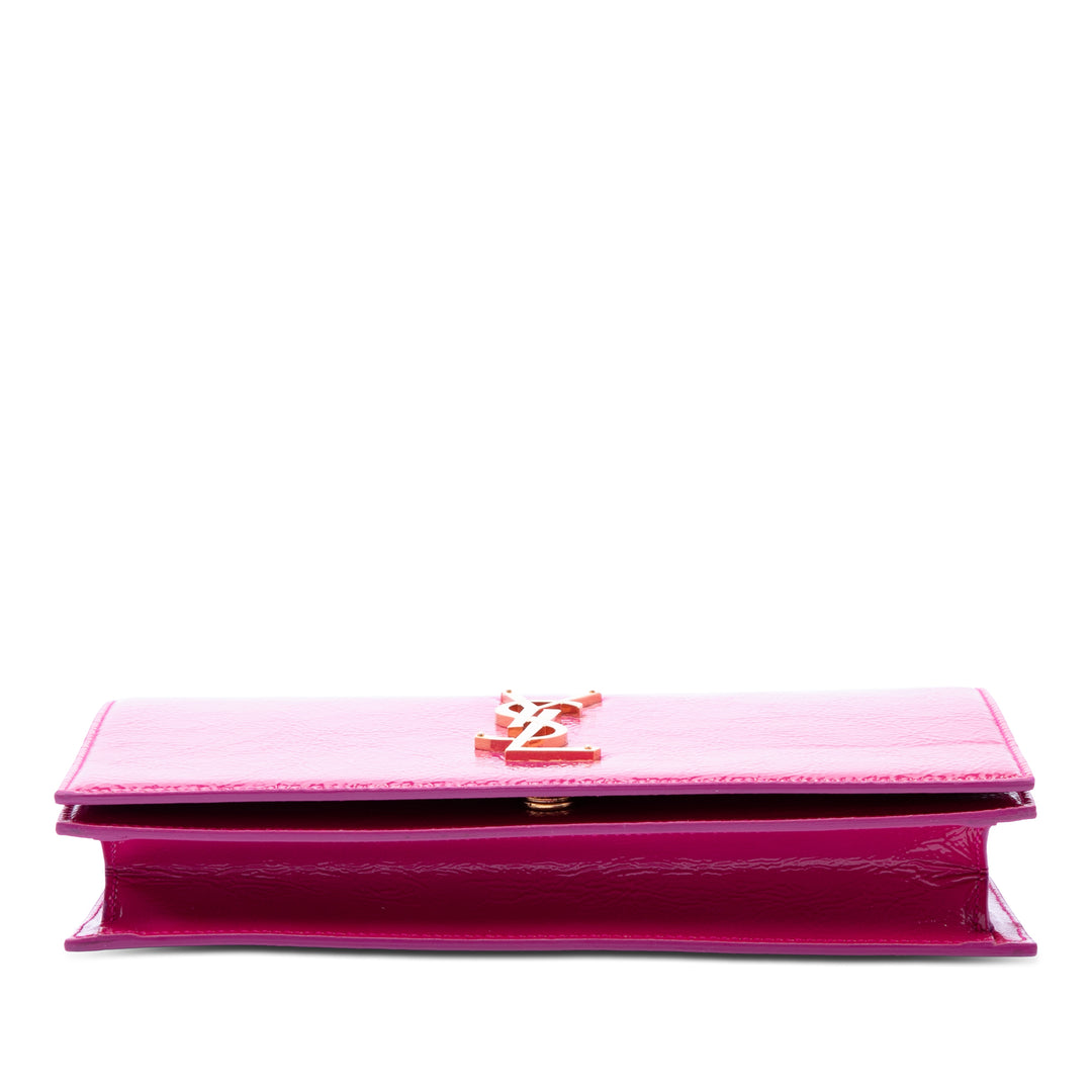 Saint Laurent Cuir verni Monogram Kate Pochette