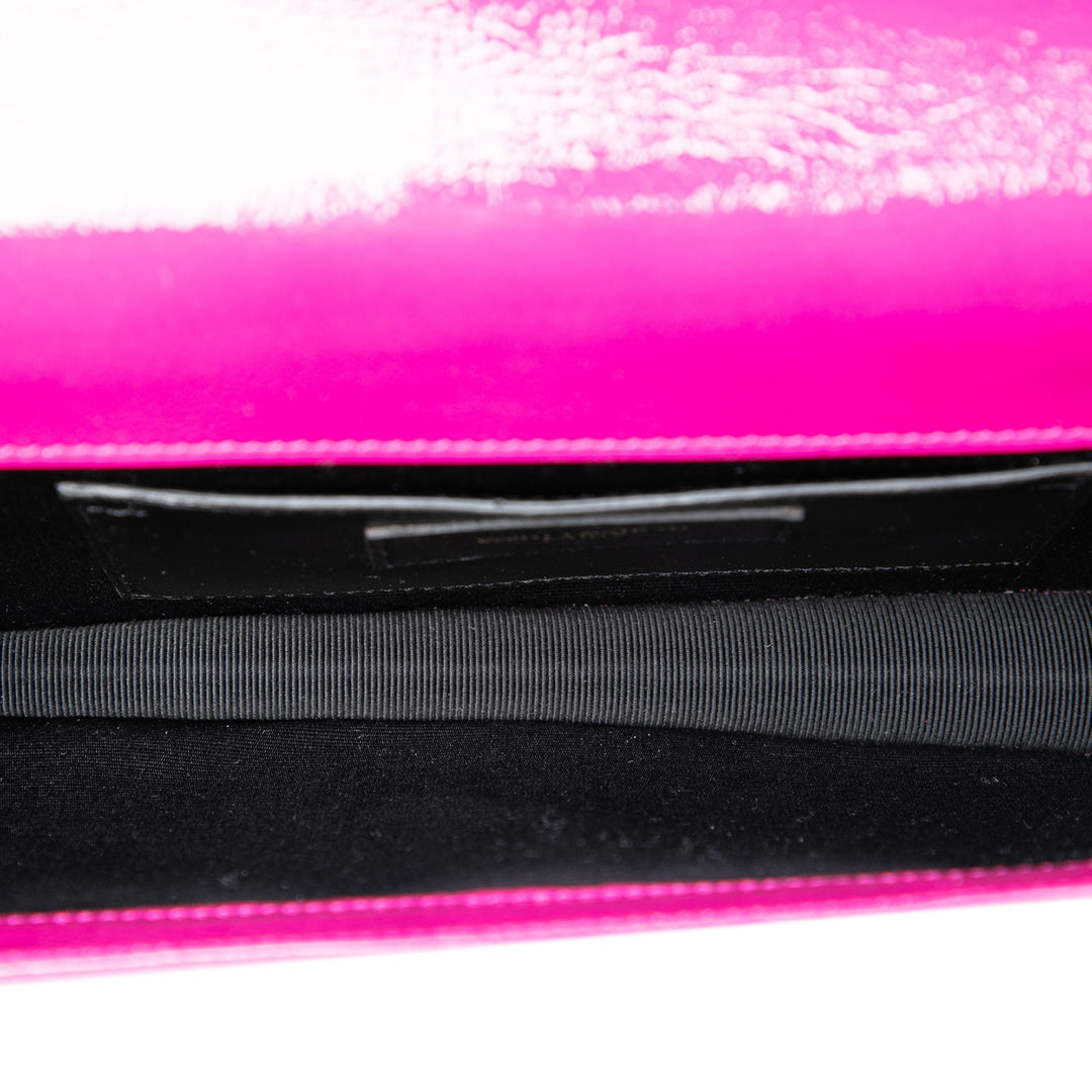 Saint Laurent Cuir verni Monogram Kate Pochette
