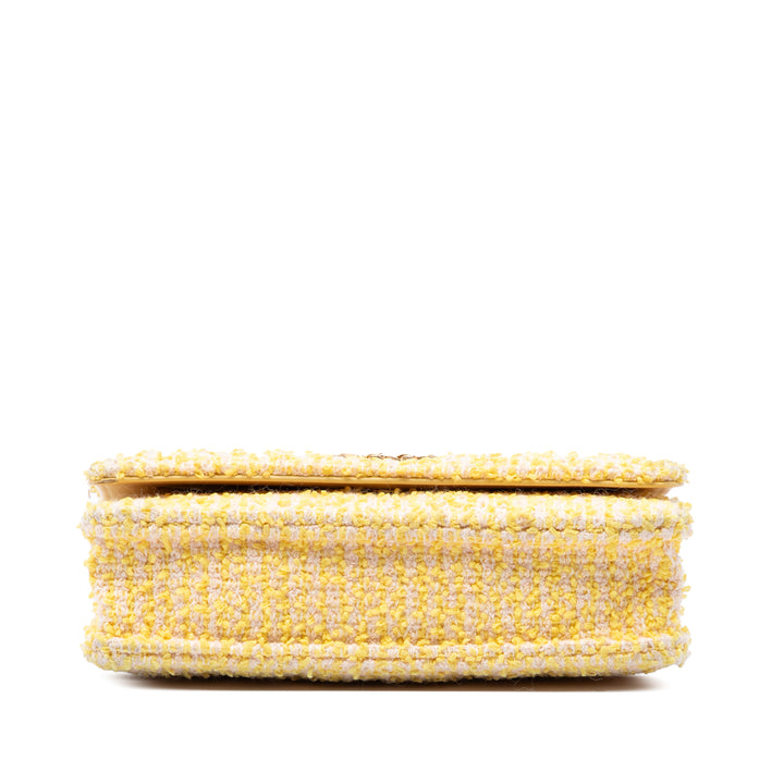 19 Wallet on Chain Tweed Jaune