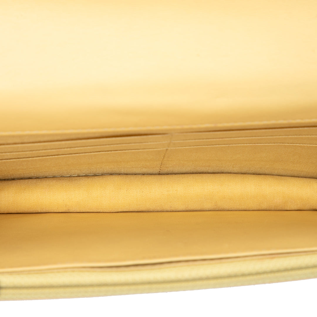 19 Wallet on Chain Tweed Jaune
