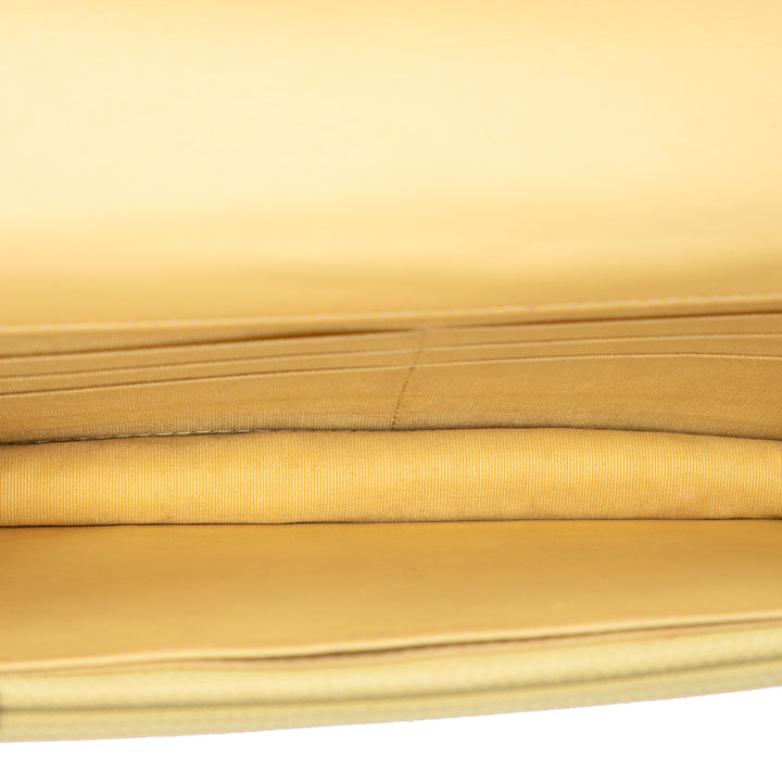 19 Wallet on Chain Tweed Jaune