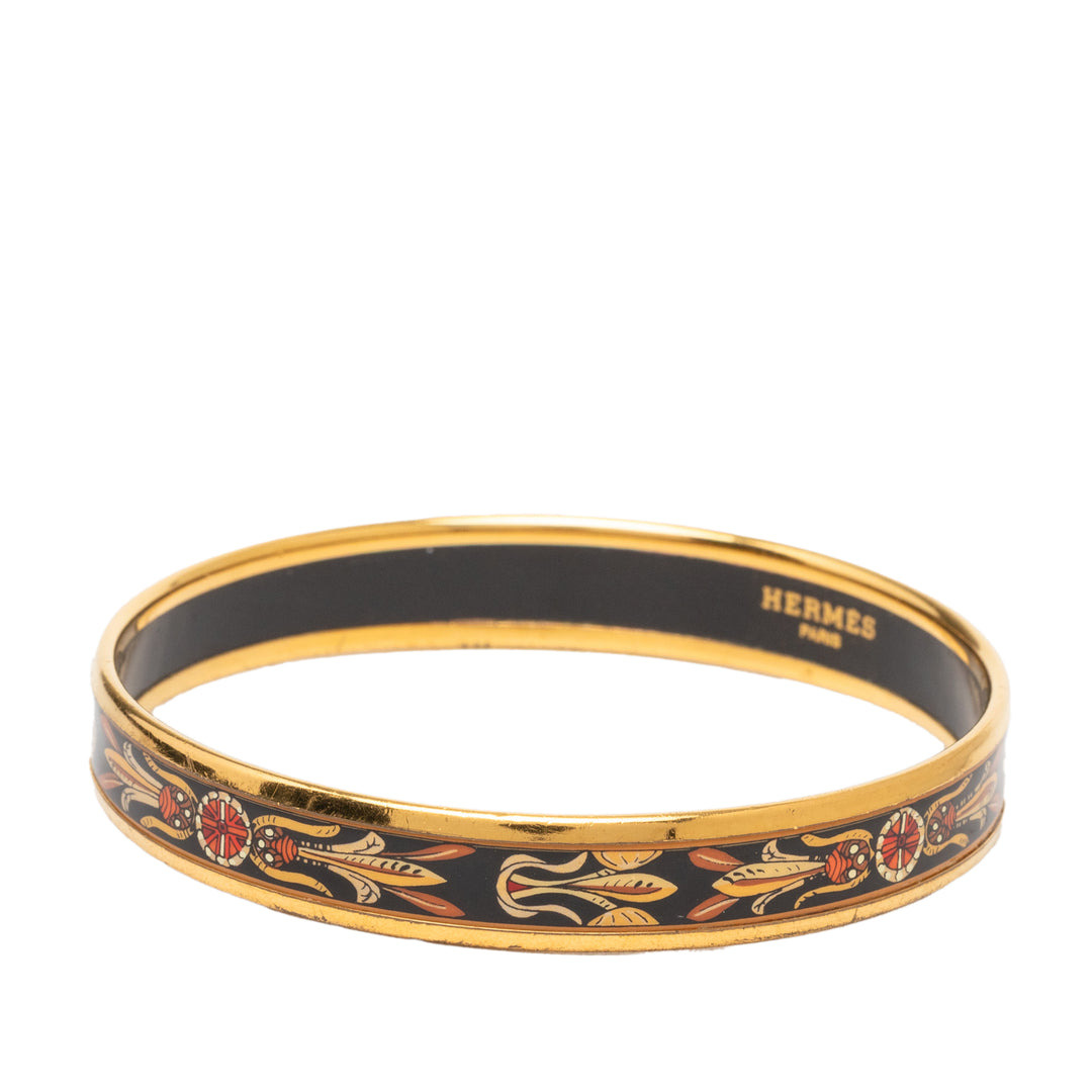 Hermès Bracelet Narrow Dream Catcher Émail Bangle 70 Noir – vue 2 – GABY PARIS