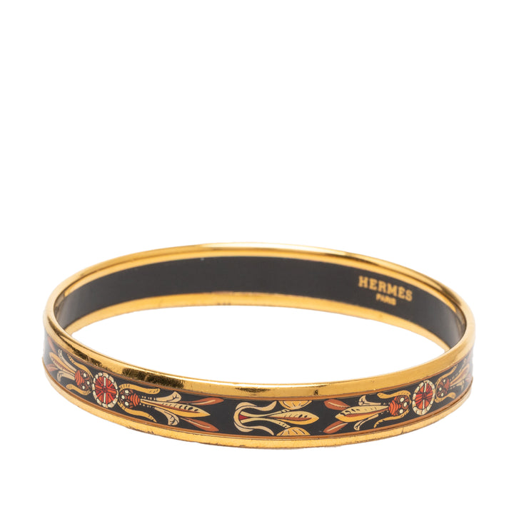 Hermès Bracelet Narrow Dream Catcher Émail Bangle 70 Noir – vue 2 – GABY PARIS