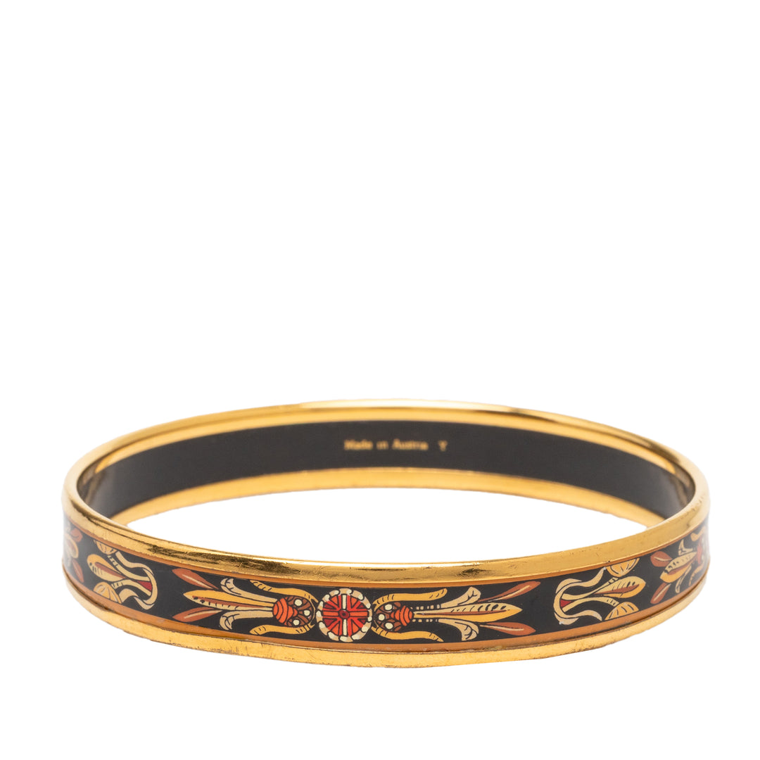 Hermès Bracelet Narrow Dream Catcher Émail Bangle 70 Noir – vue 3 – GABY PARIS