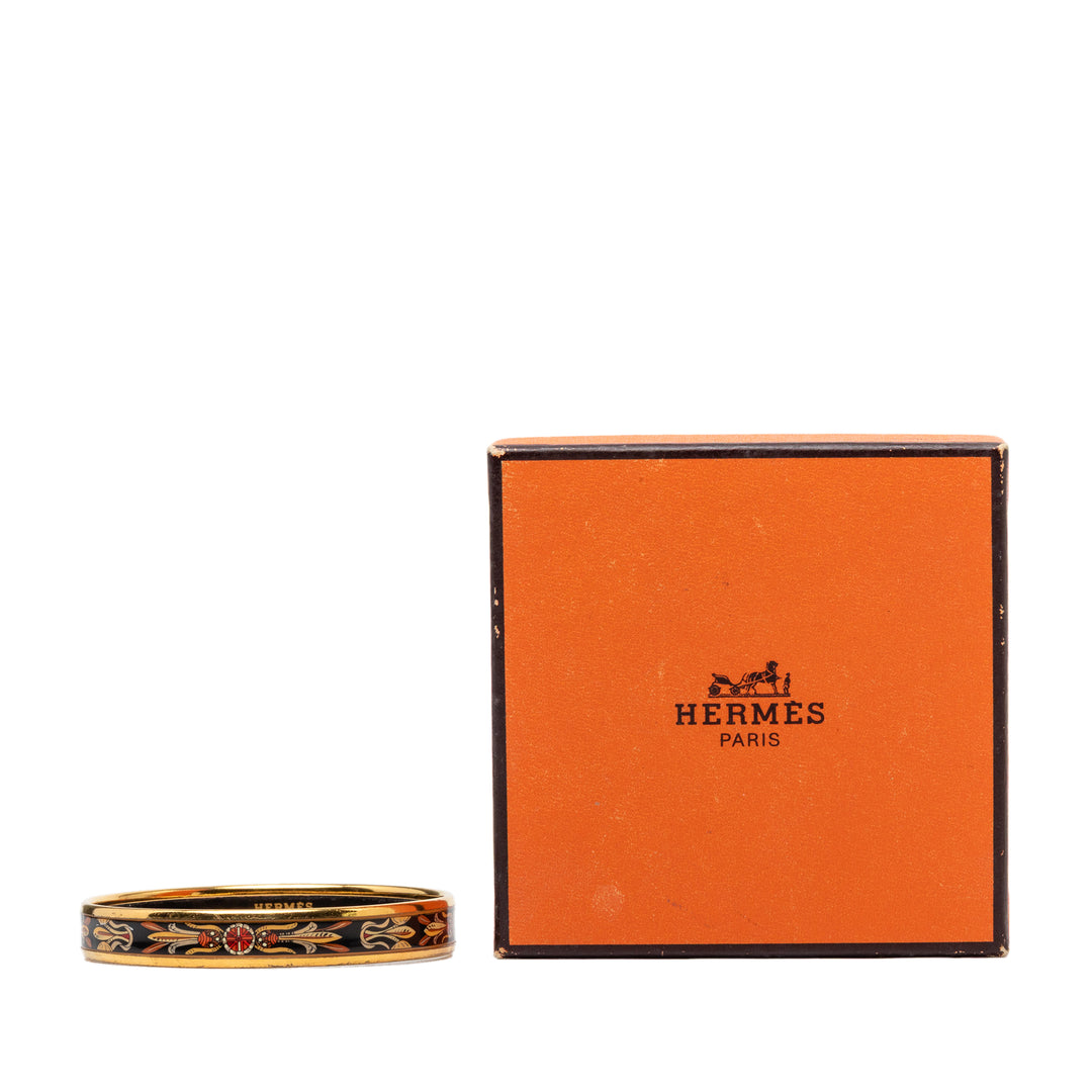 Hermès Bracelet Narrow Dream Catcher Émail Bangle 70 Noir – vue 6 – GABY PARIS