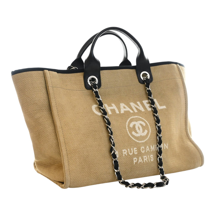 Mixed Fibers Deauville Cabas Moyen Beige