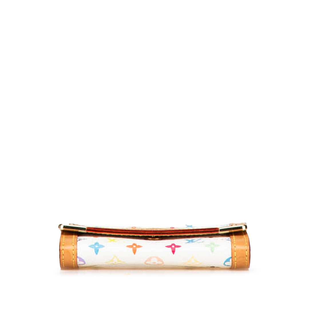 Monogram Multicolore Porte Monnaie Plat White - Gaby Paris