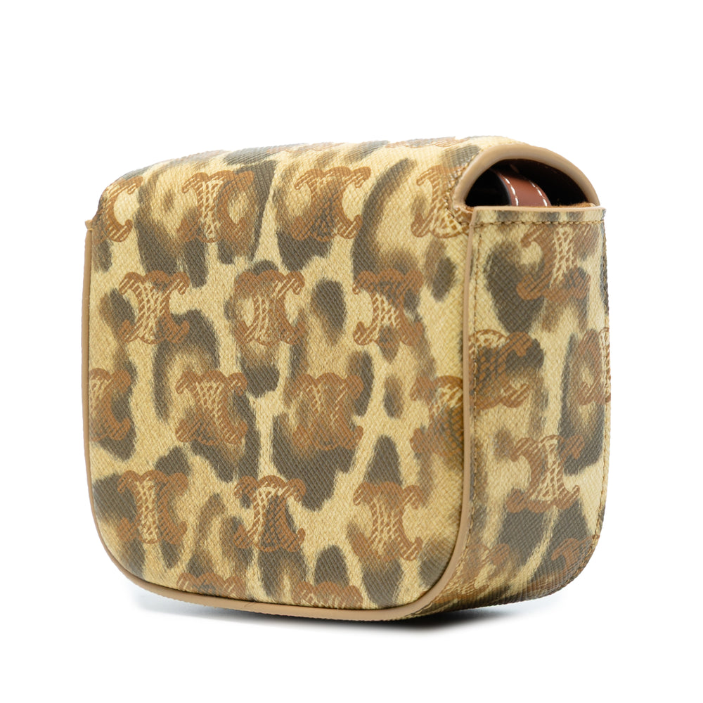 Celine Leopard Imprimé Claude Sac Mini Cuir de veau Marron – vue 2 – GABY PARIS