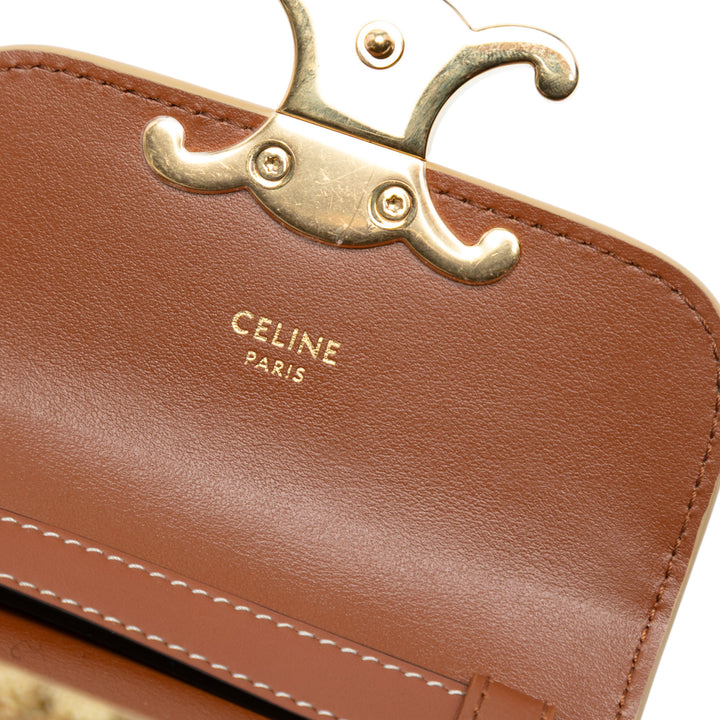 Celine Leopard Imprimé Claude Sac Mini Cuir de veau Marron – vue 5 – GABY PARIS