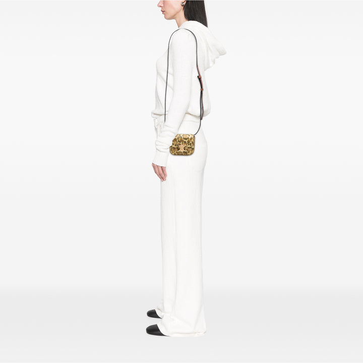 Celine Leopard Imprimé Claude Sac Mini Cuir de veau Marron – vue 7 – GABY PARIS