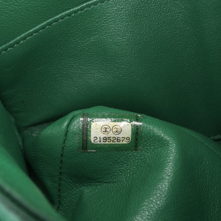 Medium Classic Caviar Double Flap Green - Gaby Paris