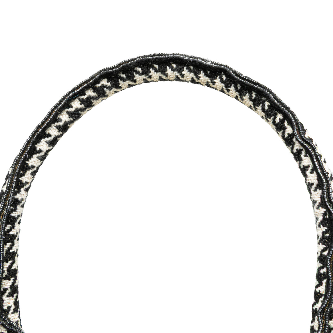 Dior Large Toile Houndstooth brodé Book Cabas