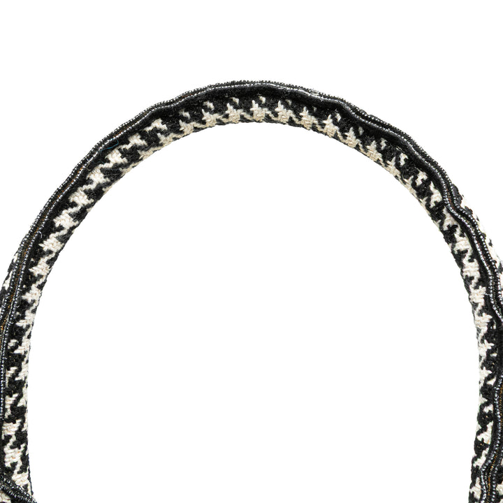 Dior Large Toile Houndstooth brodé Book Cabas