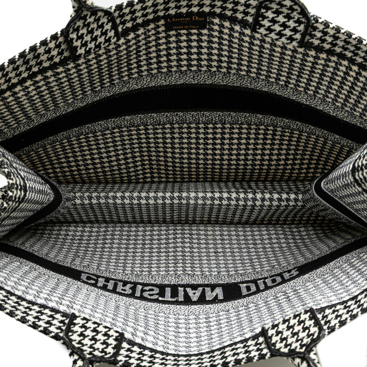 Dior Large Toile Houndstooth brodé Book Cabas