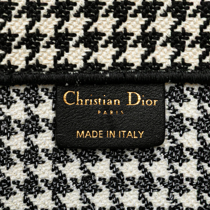 Dior Large Toile Houndstooth brodé Book Cabas
