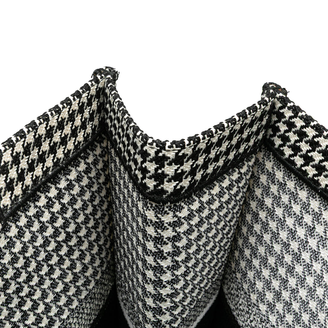 Dior Large Toile Houndstooth brodé Book Cabas