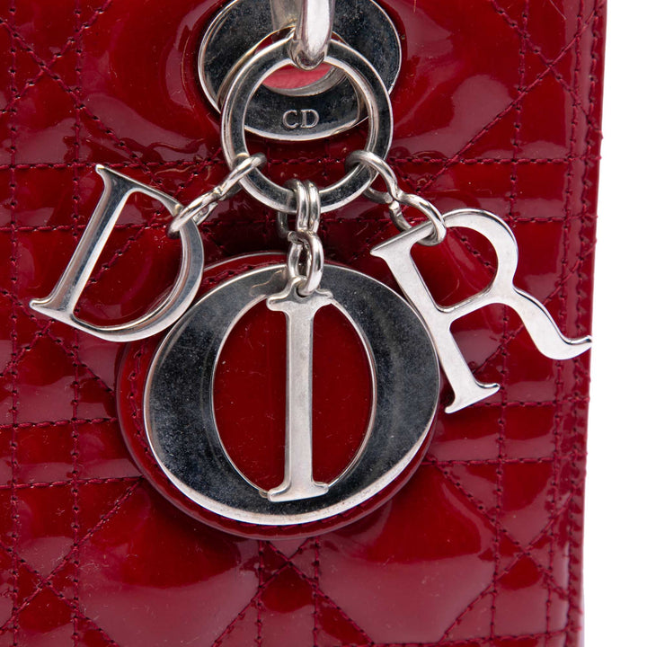 Dior Sac à main Lady Dior Cannage Moyen Rouge – vue 5 – GABY PARIS