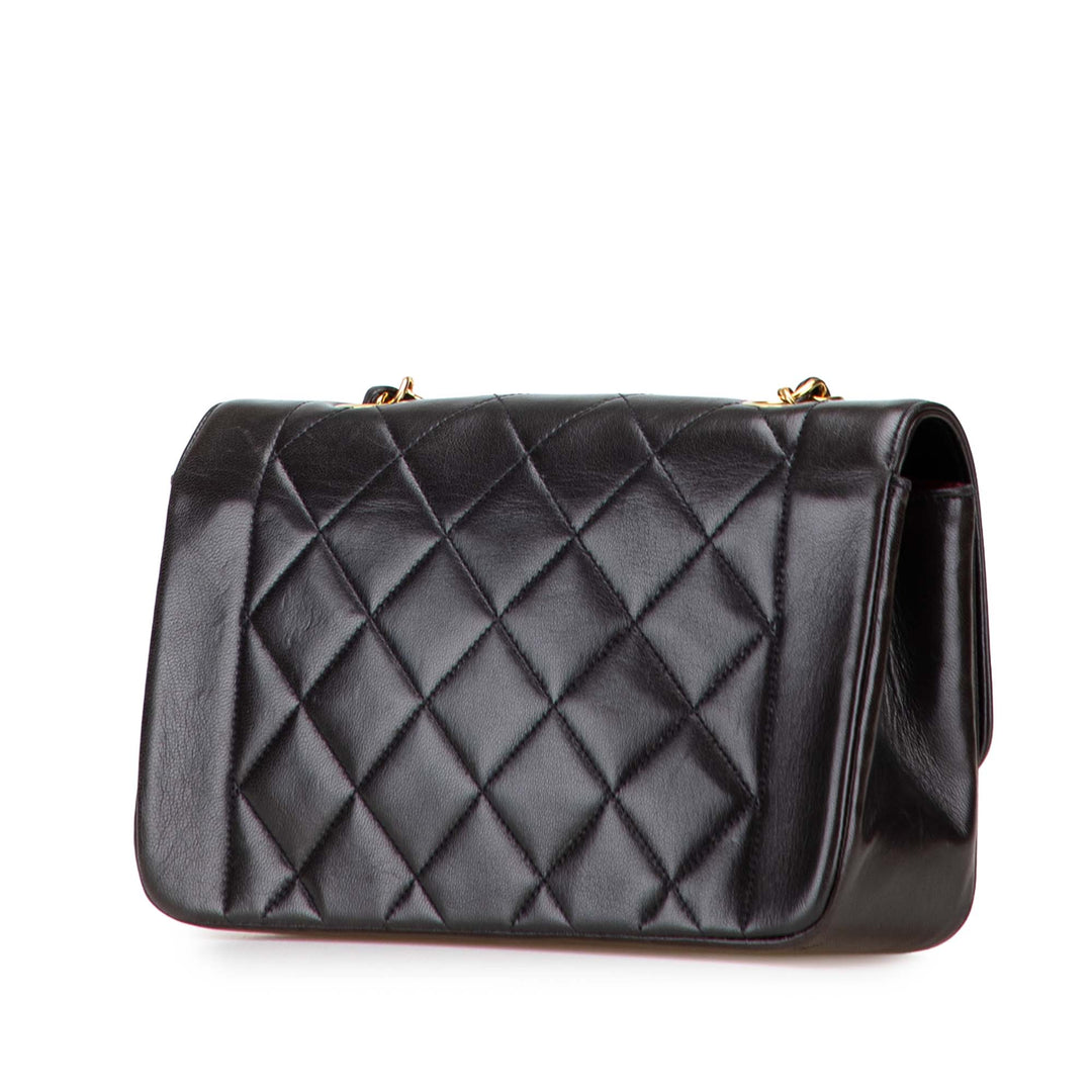 Chanel Small Cuir d’agneau Diana Flap Noir