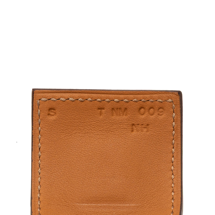 Hermès plaqué Collier de Chien Bracelet Epsom Doré