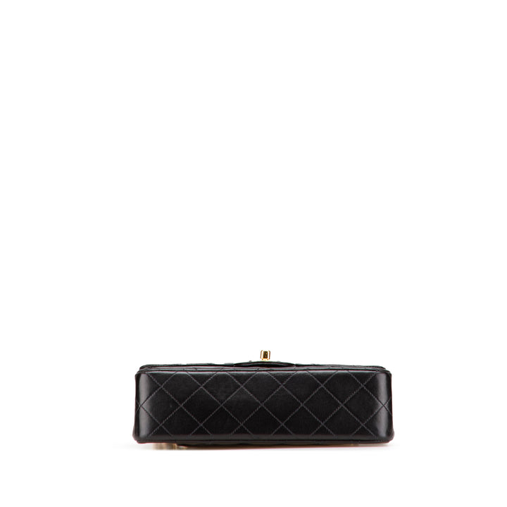 Small Classic Lambskin Double Flap Black - Gaby Paris