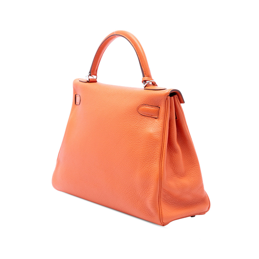 Hermès Kelly II Retourne 32 Togo Orange – vue 2 – GABY PARIS