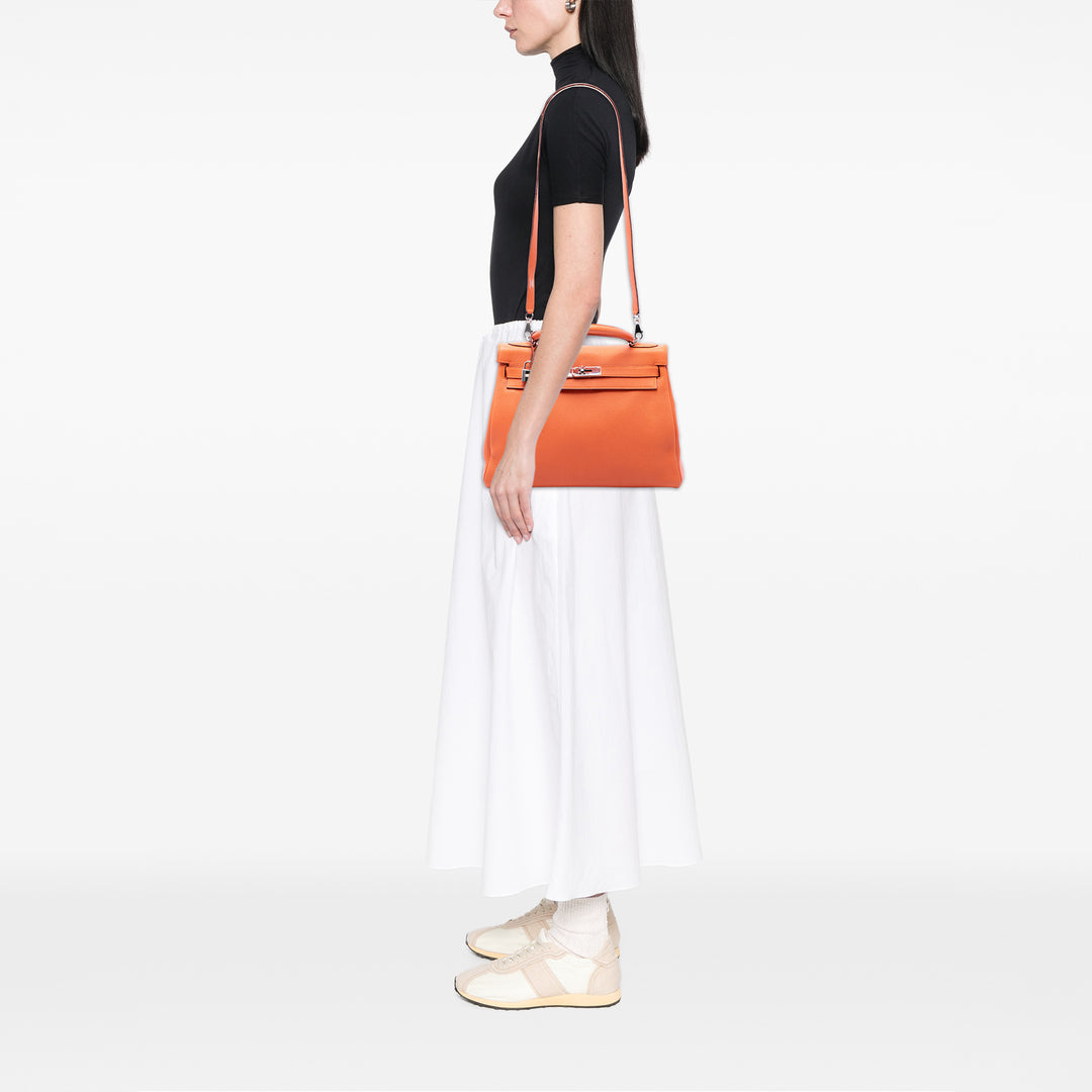 Hermès Kelly II Retourne 32 Togo Orange – vue 6 – GABY PARIS