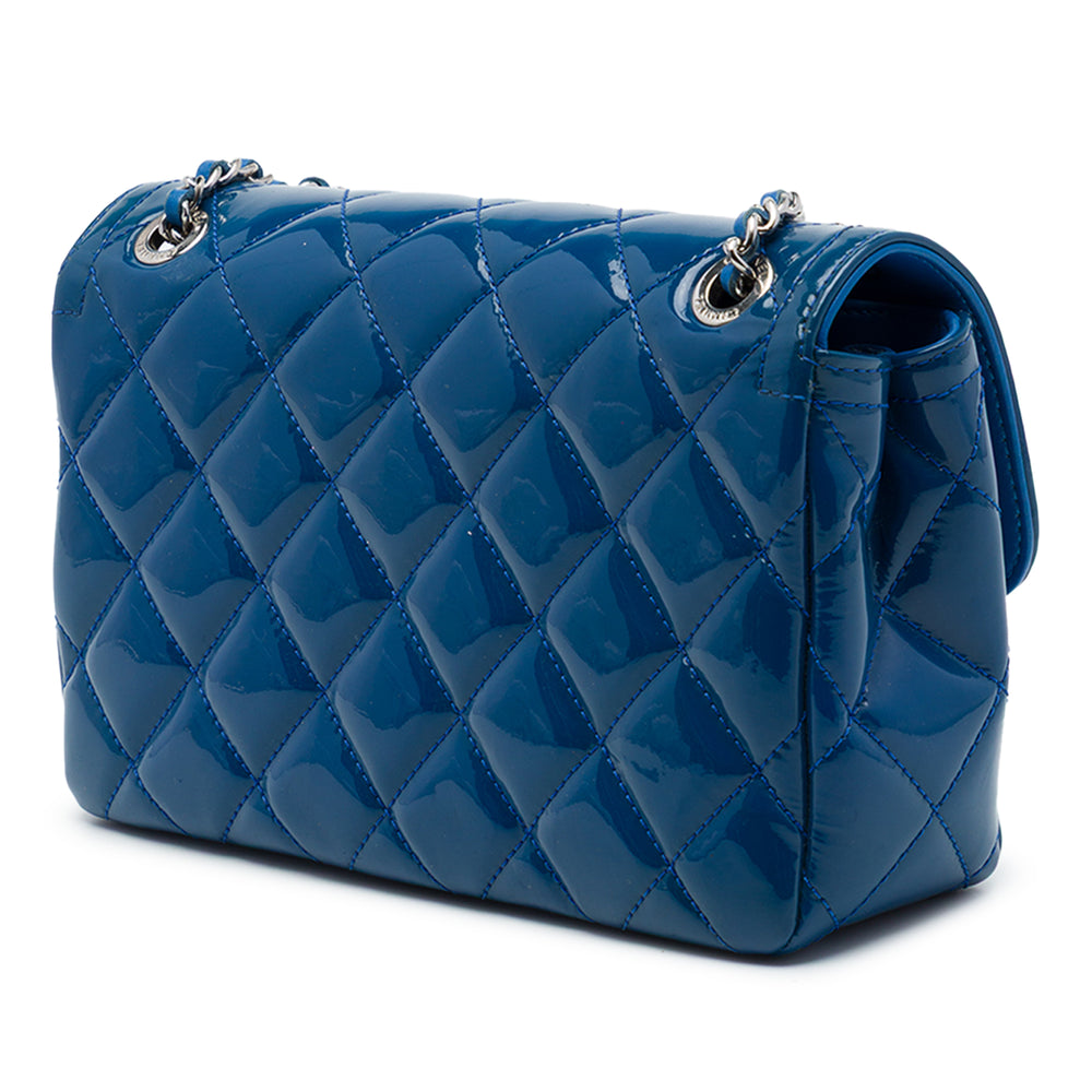 Chanel Sac bandoulière Matelassé Coco Shine à rabat Petit Bleu – vue 2 – GABY PARIS