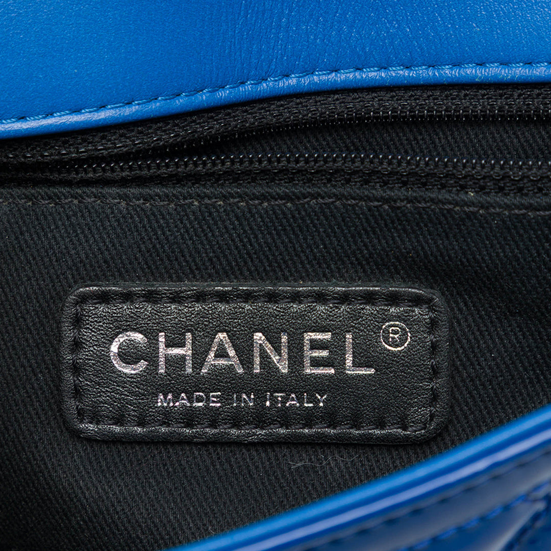 Chanel Sac bandoulière Matelassé Coco Shine à rabat Petit Bleu – vue 5 – GABY PARIS